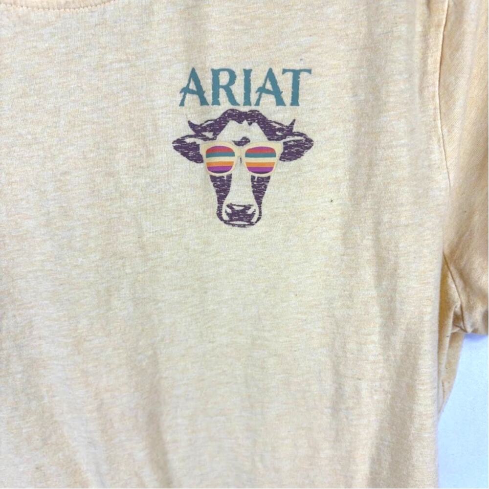ARIAT Womens XL T-Shirt Relaxed Fit Cow Sunglasses - Picture 2 of 6